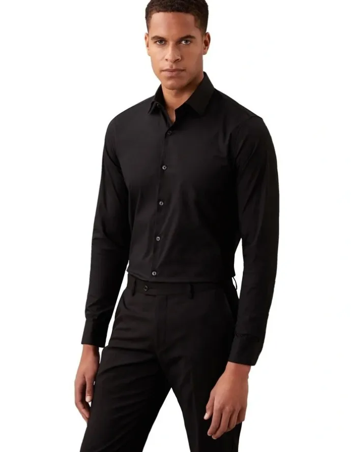 Calvin Klein The Poplin Shirt Slim Fit in Black