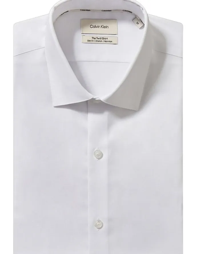 Calvin Klein The Twill Shirt Slim Fit in White