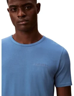 Calvin Klein Ultra Soft Modal Crewneck Sleep T-Shirt in Liberty Blue
