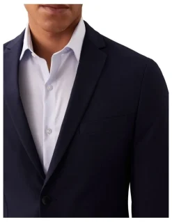 Calvin Klein X-Slim Textured Travel Suit Jacket in Navy