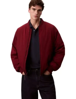 Calvin Klein Hero Bomber Jacket in Renaissance Red