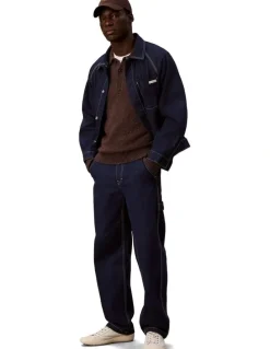 Calvin Klein Jeans Denim Darted Workwear Jacket in Shuriken Rinse