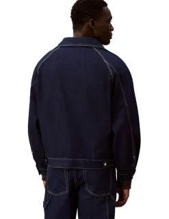 Calvin Klein Jeans Denim Darted Workwear Jacket in Shuriken Rinse
