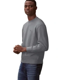 Calvin Klein Jeans Long sleeves 350 Terry Monogram Crew neck Sweatshirt in Grey