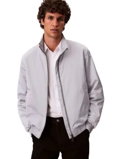 Calvin Klein Jeans Long Sleeves Padded Harrington Jacket in Grey