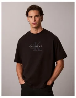 Calvin Klein Jeans Short Sleeve Relaxed Denim Washed Monologo Graphic T-shirt