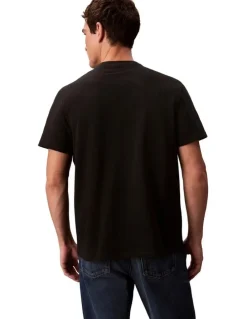 Calvin Klein Jeans Short Sleeve Monogram Easy Tee in Black