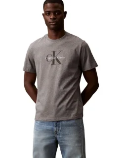 Calvin Klein Jeans Short Sleeve Hero Monologo Tee in Grey