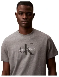 Calvin Klein Jeans Short Sleeve Hero Monologo Tee in Grey