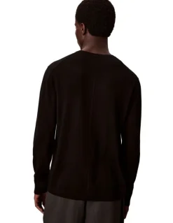 Calvin Klein Merino Crew Neck Sweater in Black