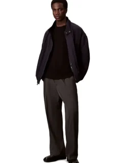 Calvin Klein Merino Crew Neck Sweater in Black