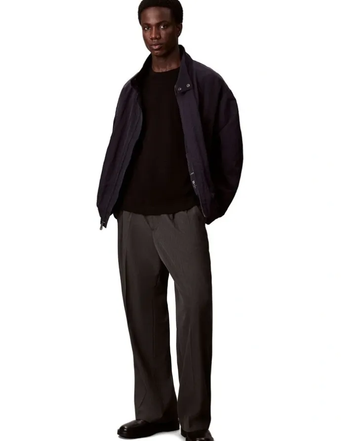 Calvin Klein Merino Crew Neck Sweater in Black