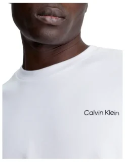 Calvin Klein Mircro Logo Interlock T-shirt in White