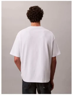 Calvin Klein Relaxed Standard Logo T-shirt in Bright White