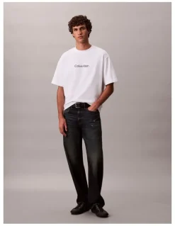 Calvin Klein Relaxed Standard Logo T-shirt in Bright White