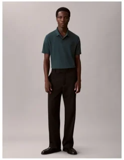 Calvin Klein Short Sleeve Supima Chest Embroidered Polo in Nearly Navy