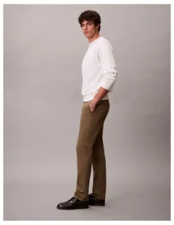 Calvin Klein Slim Stretch Chino Trousers in Capers
