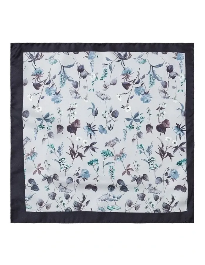 Cambridge Allium Floral Silk Pocket Square in Multi