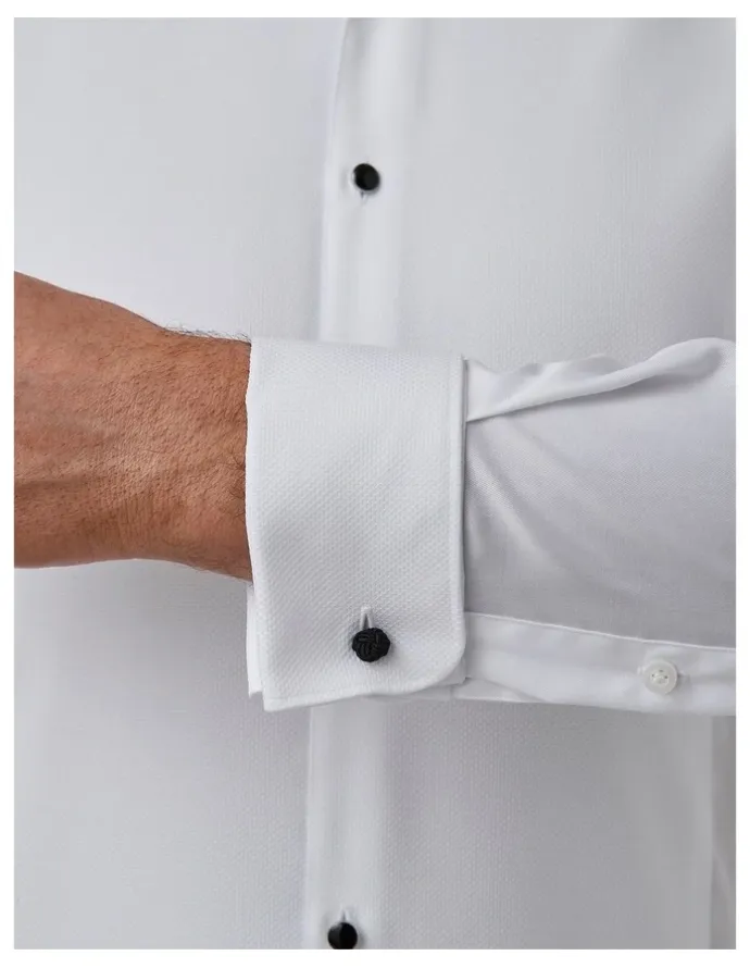 Cambridge Essex Modern Fit Tuexdo Shirt in White