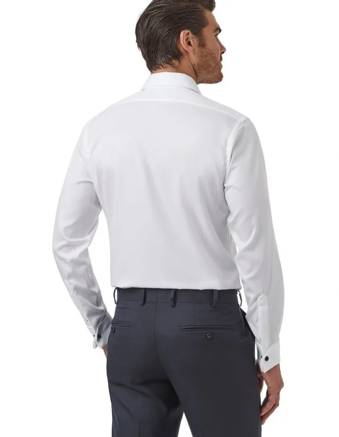 Cambridge Essex Modern Fit Tuexdo Shirt in White