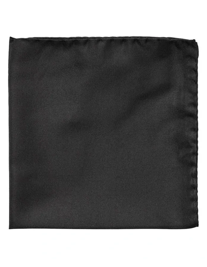 Cambridge Formal Silk Pocket Square in Black