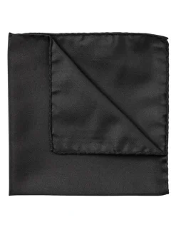 Cambridge Formal Silk Pocket Square in Black