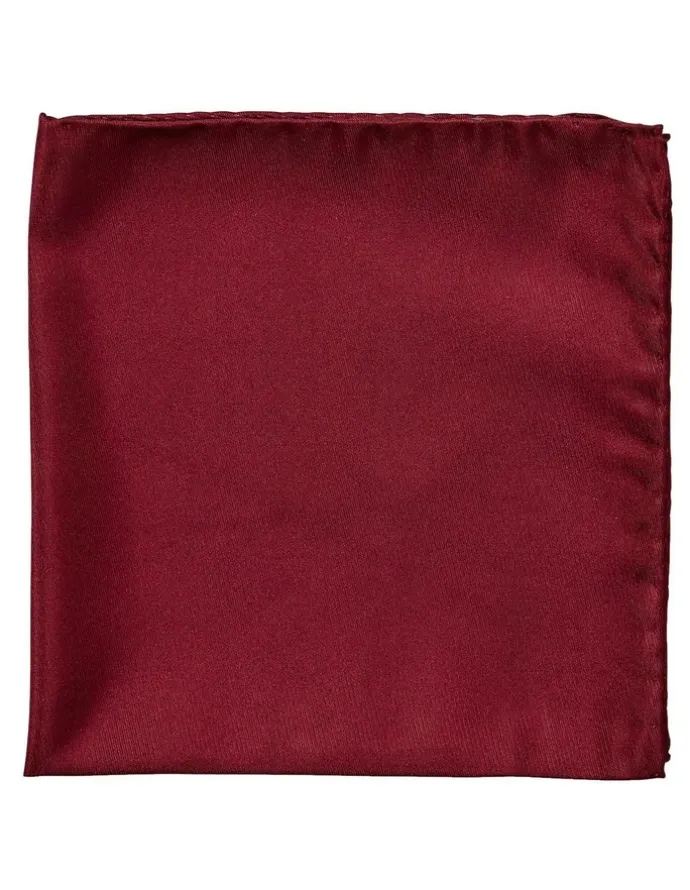 Cambridge Formal Silk Pocket Square in Burgandy