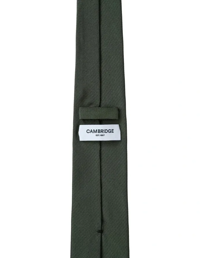 Cambridge Formal Silk Tie in Olive