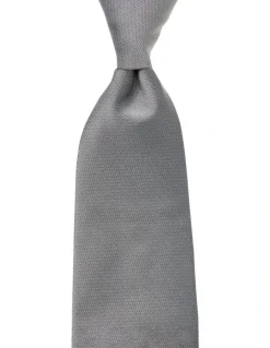 Cambridge Formal Silk Tie in Pewter
