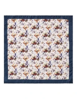 Cambridge Magnolia Silk Pocket Square in Gold