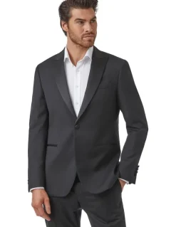 Cambridge Pickford Modern Fit Tuxedo Jacket Black