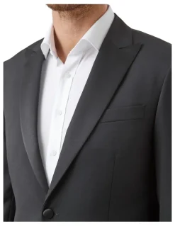 Cambridge Pickford Modern Fit Tuxedo Jacket Black