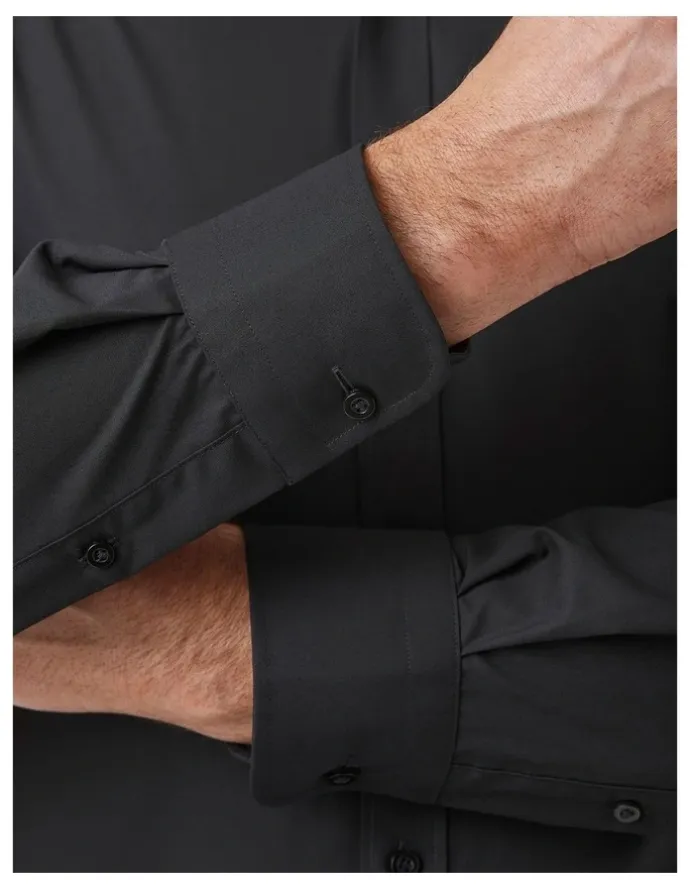 Cambridge Preston Modern Fit Shirt in Black