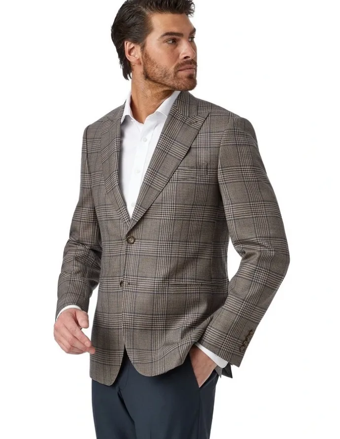 Cambridge Stanmore Modern Fit Sports Jacket in Coffee