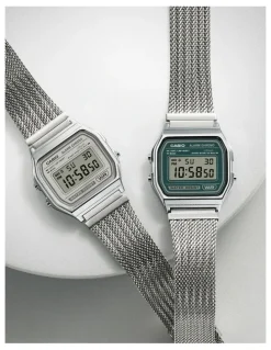 Casio A158Wem-3D Watch in Silver