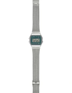 Casio A158Wem-3D Watch in Silver