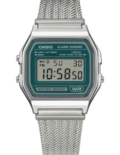 Casio A158Wem-3D Watch in Silver
