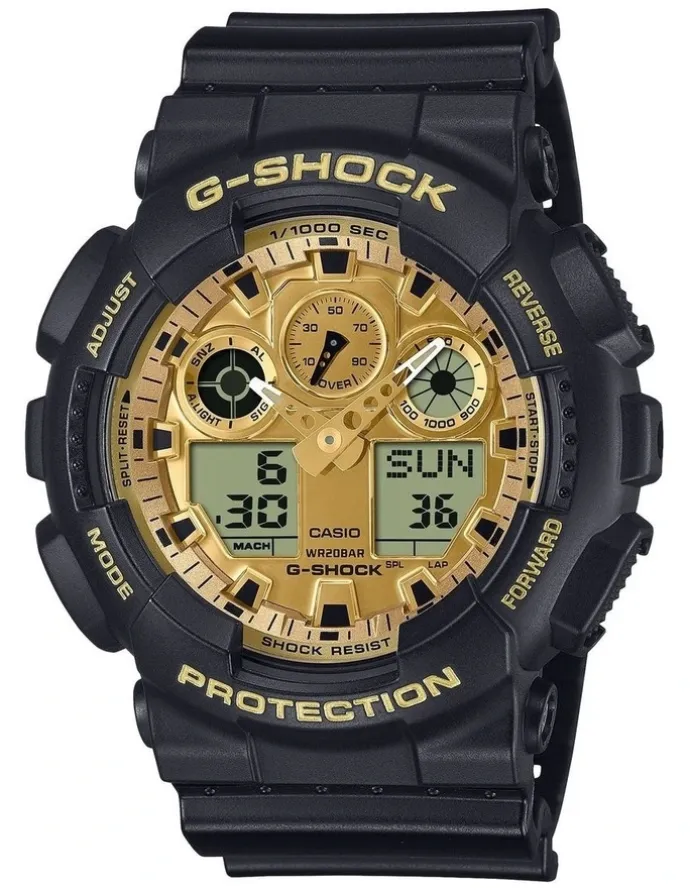 Casio G-Shock Watch GA100GGB-1A in Black