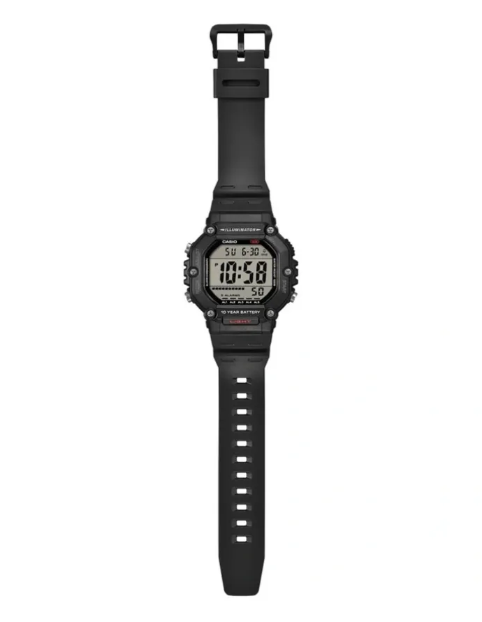 CASIO Resin Digital AE1600H-1A Watch in Black