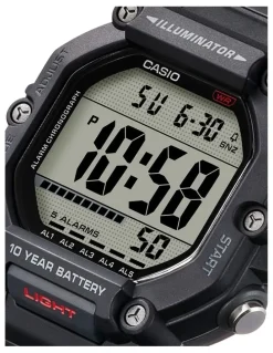 CASIO Resin Digital AE1600H-1A Watch in Black