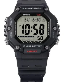 CASIO Resin Digital AE1600H-1A Watch in Black