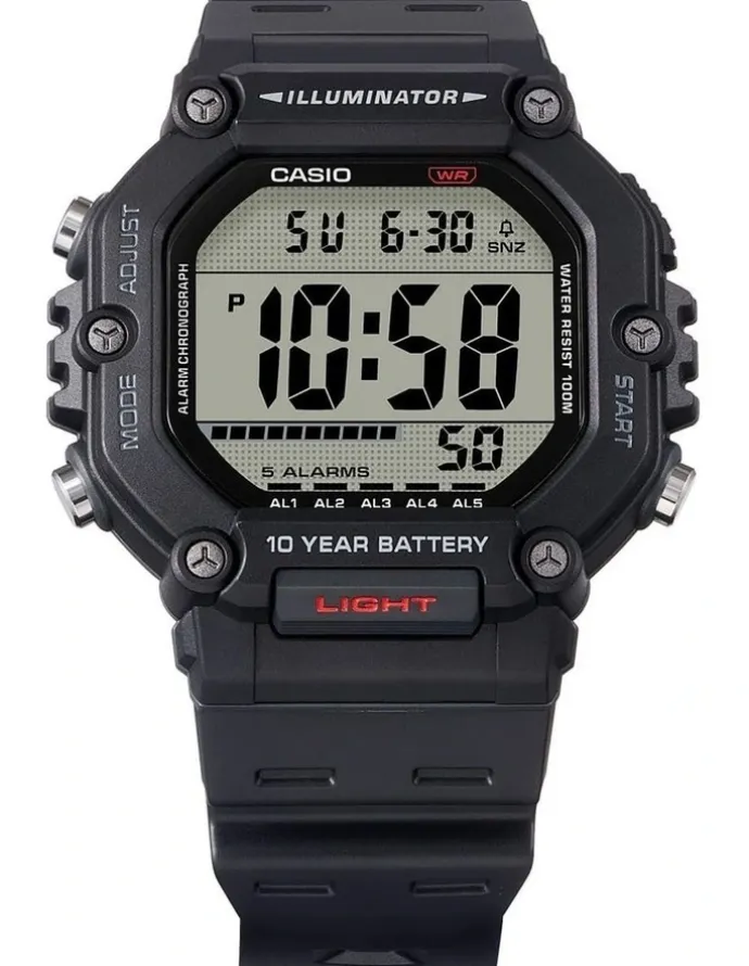 CASIO Resin Digital AE1600H-1A Watch in Black