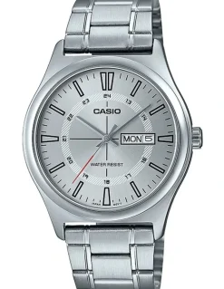 Casio Stainless Steel Watch in Silver/White