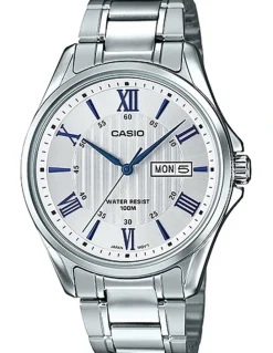 Casio Stainless Steel Watch in Silver/White
