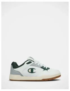Champion Arena Lo V2 Sneakers In White/Dark Green