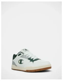 Champion Arena Lo V2 Sneakers In White/Dark Green