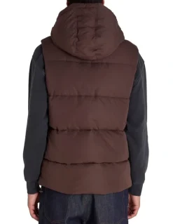 Champion Rochester Puffer Vest in Brown