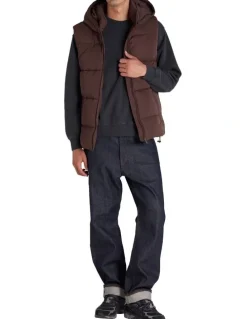 Champion Rochester Puffer Vest in Brown