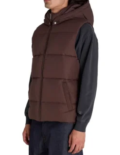 Champion Rochester Puffer Vest in Brown