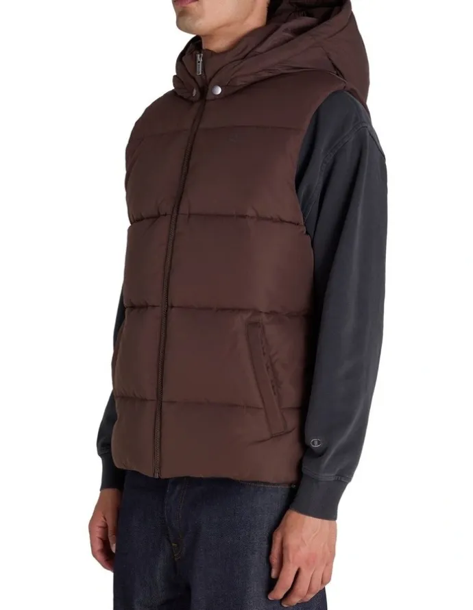 Champion Rochester Puffer Vest in Brown